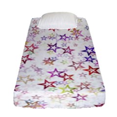 Christmasstars-004 Fitted Sheet (single Size) by nateshop