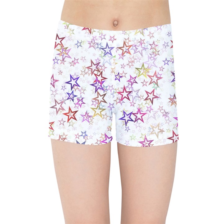 Christmasstars-004 Kids  Sports Shorts