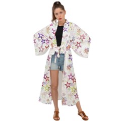 Christmasstars-004 Maxi Kimono by nateshop