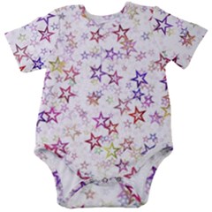 Christmasstars-004 Baby Short Sleeve Onesie Bodysuit by nateshop