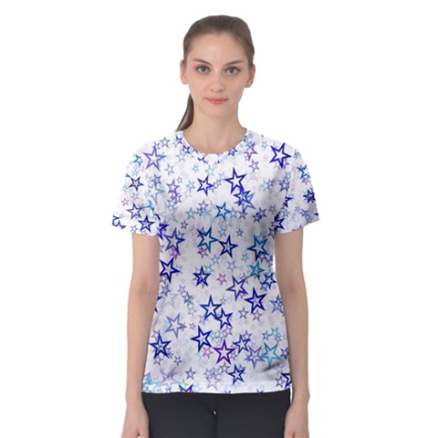 Christmasstars-005 Women s Sport Mesh Tee by nateshop