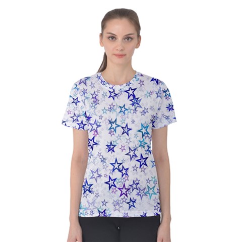 Christmasstars-005 Women s Cotton Tee by nateshop