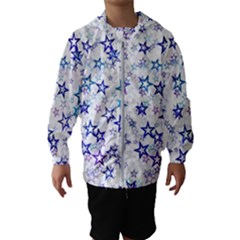 Christmasstars-005 Kids  Hooded Windbreaker by nateshop