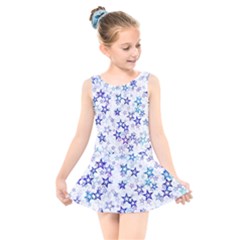 Christmasstars-005 Kids  Skater Dress Swimsuit by nateshop