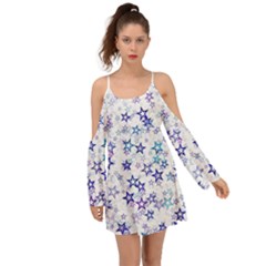 Christmasstars-005 Kimono Sleeves Boho Dress