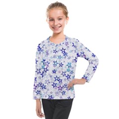 Christmasstars-005 Kids  Long Mesh Tee