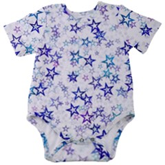 Christmasstars-005 Baby Short Sleeve Onesie Bodysuit by nateshop