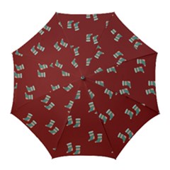 Christmas-stockings Golf Umbrellas by nateshop