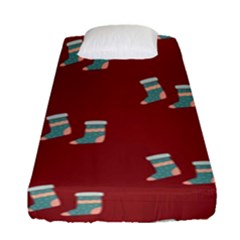 Christmas-stockings Fitted Sheet (single Size) by nateshop