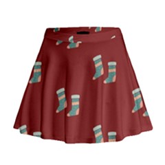 Christmas-stockings Mini Flare Skirt by nateshop