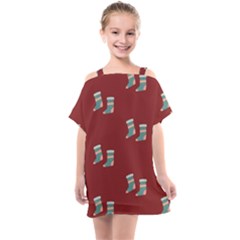 Christmas-stockings Kids  One Piece Chiffon Dress by nateshop