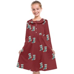 Christmas-stockings Kids  Midi Sailor Dress by nateshop