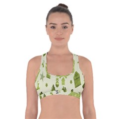 Christmas-stocking-star-bel Cross Back Sports Bra by nateshop