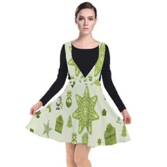 Christmas-stocking-star-bel Plunge Pinafore Dress by nateshop