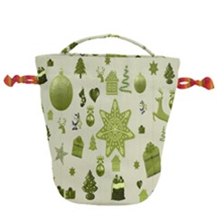 Christmas-stocking-star-bel Drawstring Bucket Bag by nateshop