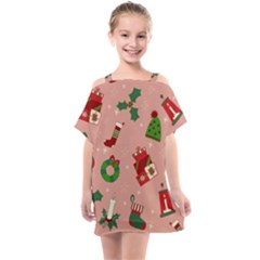 Gifts-christmas-stockings Kids  One Piece Chiffon Dress by nateshop