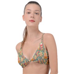 Pattern-santa Knot Up Bikini Top