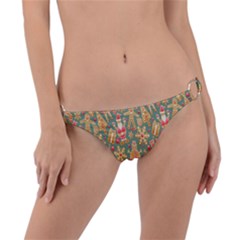 Pattern-santa Ring Detail Bikini Bottom by nateshop