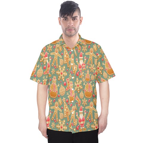 Pattern-santa Men s Hawaii Shirt by nateshop