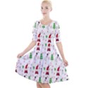 Santa-claus Quarter Sleeve A-Line Dress View1