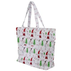 Santa-claus Zip Up Canvas Bag by nateshop