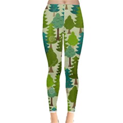 Seamless-forest-pattern-cartoon-tree Leggings  by nateshop