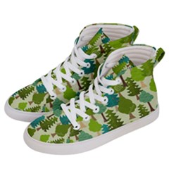 Seamless-forest-pattern-cartoon-tree Men s Hi-top Skate Sneakers by nateshop