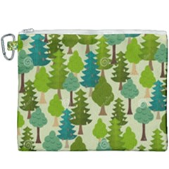 Seamless-forest-pattern-cartoon-tree Canvas Cosmetic Bag (xxxl) by nateshop