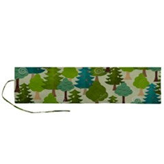 Seamless-forest-pattern-cartoon-tree Roll Up Canvas Pencil Holder (l) by nateshop