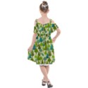 Seamless-forest-pattern-cartoon-tree Kids  Cut Out Shoulders Chiffon Dress View2