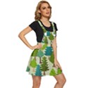 Seamless-forest-pattern-cartoon-tree Apron Dress View3