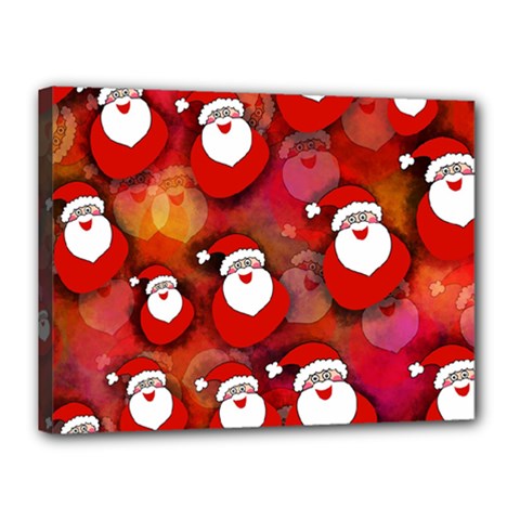 Seamless-santa Claus Canvas 16  X 12  (stretched) by nateshop