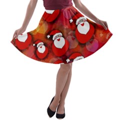 Seamless-santa Claus A-line Skater Skirt by nateshop