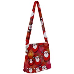 Seamless-santa Claus Zipper Messenger Bag by nateshop