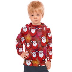 Seamless-santa Claus Kids  Hooded Pullover by nateshop