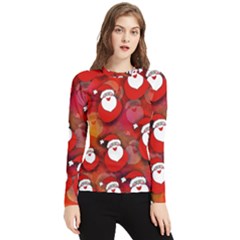 Seamless-santa Claus Women s Long Sleeve Rash Guard by nateshop