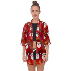 Seamless-santa Claus Open Front Chiffon Kimono by nateshop