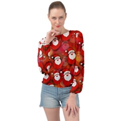 Seamless-santa Claus Banded Bottom Chiffon Top by nateshop