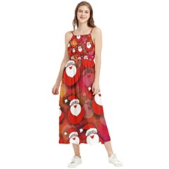 Seamless-santa Claus Boho Sleeveless Summer Dress by nateshop