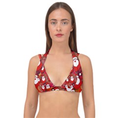 Seamless-santa Claus Double Strap Halter Bikini Top by nateshop