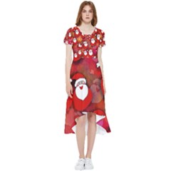 Seamless-santa Claus High Low Boho Dress by nateshop