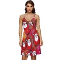 Seamless-santa Claus V-Neck Pocket Summer Dress  View1