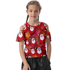 Seamless-santa Claus Kids  Butterfly Cutout Tee by nateshop