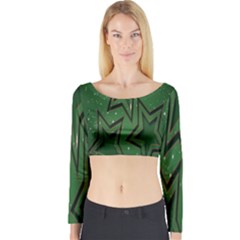 Starchristmas Long Sleeve Crop Top by nateshop