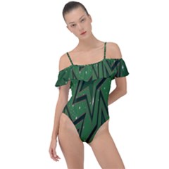 Starchristmas Frill Detail One Piece Swimsuit by nateshop