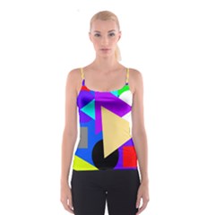 Shape Colorful Creativity Abstract Pattern Spaghetti Strap Top by Ravend