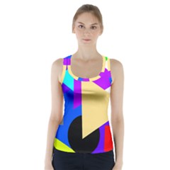 Shape Colorful Creativity Abstract Pattern Racer Back Sports Top