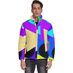 Shape Colorful Creativity Abstract Pattern Men s Puffer Bubble Jacket Coat