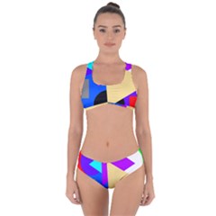 Shape Colorful Creativity Abstract Pattern Criss Cross Bikini Set by Ravend