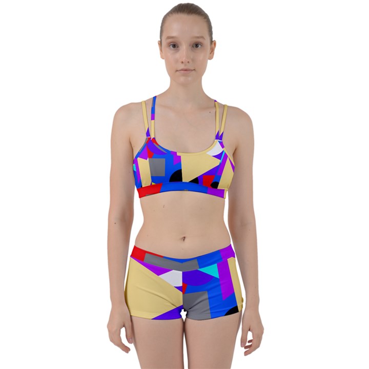 Shape Colorful Creativity Abstract Pattern Perfect Fit Gym Set